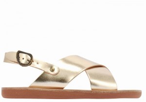 Sandale Casual Ancient Greek Sandals Little Maria Soft Copii Aurii Albi | RRZ2928UV