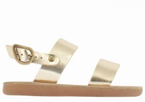 Sandale Casual Ancient Greek Sandals Little Clio Soft Copii Aurii Albi | DCY5685EZ