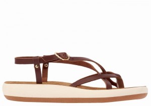 Sandale Cu Curea Din Spate Ancient Greek Sandals Semele Comfort Dama Cafe | HXA1419QH