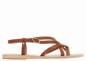 Sandale Cu Curea Din Spate Ancient Greek Sandals Semele Leather Dama Maro Inchis | KXU4038XI