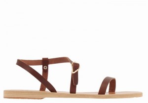 Sandale Cu Curea Din Spate Ancient Greek Sandals Niove Leather Dama Cafe | MUJ6510BD