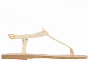 Sandale Cu Curea Din Spate Ancient Greek Sandals Lito Flip Flop Leather Dama Albi | GXP6762GU