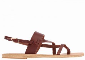 Sandale Cu Curea Din Spate Ancient Greek Sandals Alethea Leather Dama Cafe | GWF8530SD