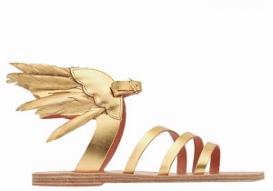 Sandale Cu Curea Pe Glezna Ancient Greek Sandals Victory Of Samothrace Dama Aurii | BYG384LK