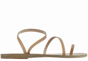 Sandale Cu Deget Ancient Greek Sandals Apli Eleftheria Leather Dama Bej | KBI4450CN