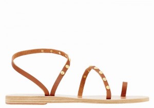 Sandale Cu Deget Ancient Greek Sandals Eleftheria Bee Dama Maro Inchis | VZQ801UO