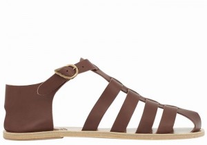 Sandale Fisherman Ancient Greek Sandals Homer Leather Barbati Cafe | EFX8097WG