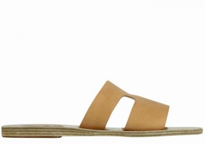 Sandale Slide Ancient Greek Sandals Apteros Dama Bej | DMF1286VK