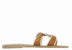 Sandale Slide Ancient Greek Sandals Desmos Dama Maro Albi | OWO9027AO