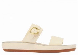 Sandale Slide Ancient Greek Sandals Preveza Comfort Dama Albi | LLW882SZ