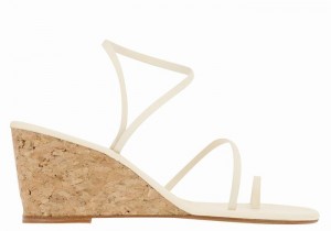 Sandale cu Pene Ancient Greek Sandals Chora Mid Dama Albi | TLF1731QV