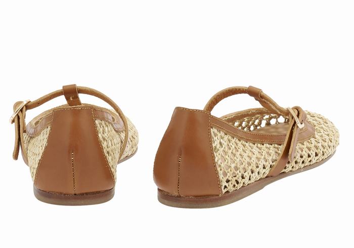 Balerini Ancient Greek Sandals Aerati Dama Bej Maro | XYP9464HT