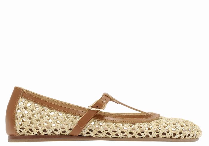 Balerini Ancient Greek Sandals Aerati Dama Bej Maro | XYP9464HT