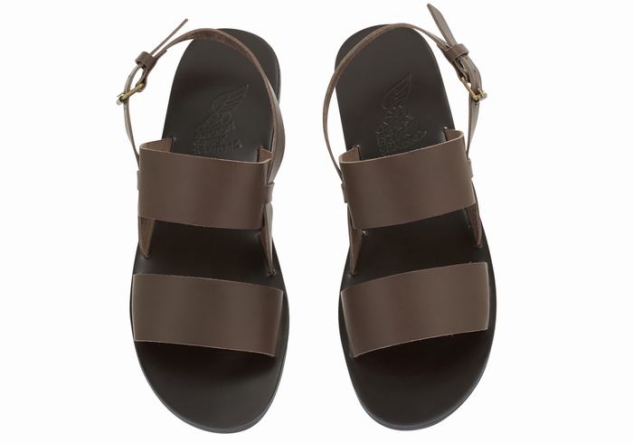 Sandale Casual Ancient Greek Sandals Irodotos Leather Barbati Ciocolata | BBM8510YB