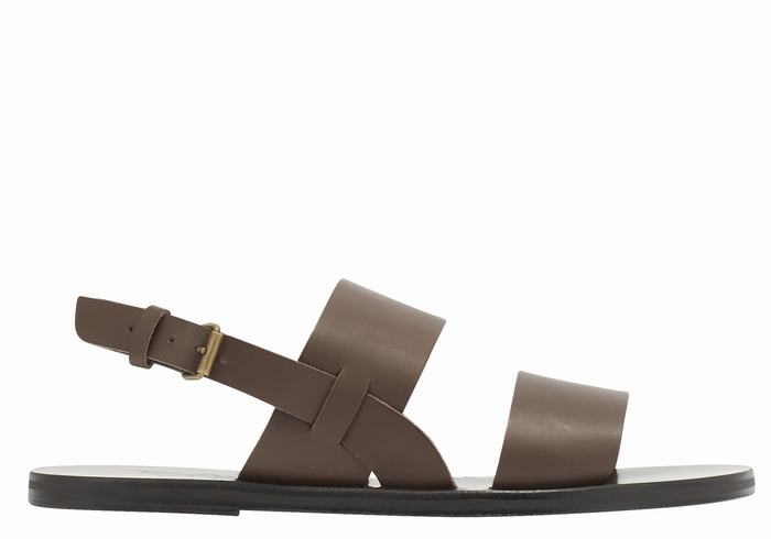 Sandale Casual Ancient Greek Sandals Irodotos Leather Barbati Ciocolata | BBM8510YB