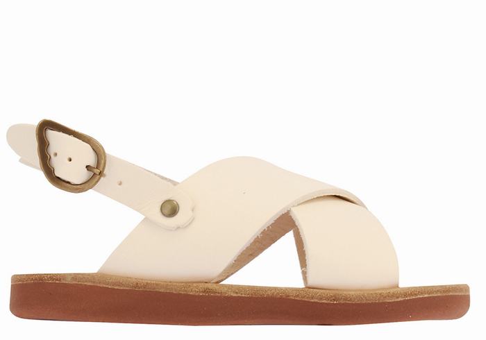 Sandale Casual Ancient Greek Sandals Little Maria Soft Copii Albi | JCQ378VL