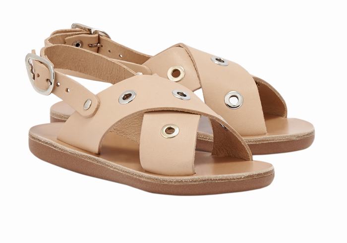 Sandale Casual Ancient Greek Sandals Little Maria Eyelets Soft Copii Bej | FWK9829ZI