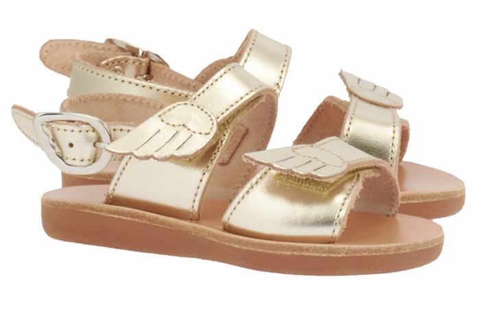 Sandale Casual Ancient Greek Sandals Little Iliada Soft Copii Aurii Albi | KHQ2210YA