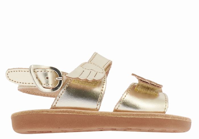 Sandale Casual Ancient Greek Sandals Little Iliada Soft Copii Aurii Albi | KHQ2210YA