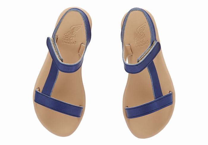 Sandale Casual Ancient Greek Sandals Little Iasonas Soft Copii Albastri Inchis | KFB4829SM