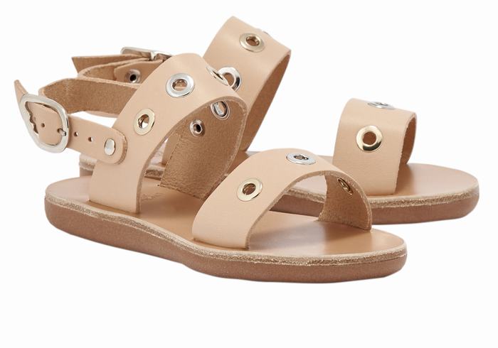 Sandale Casual Ancient Greek Sandals Little Clio Eyelets Soft Copii Bej | PRF5174FS