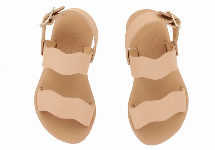 Sandale Casual Ancient Greek Sandals Little Calamos Soft Copii Bej | ITD3139AV