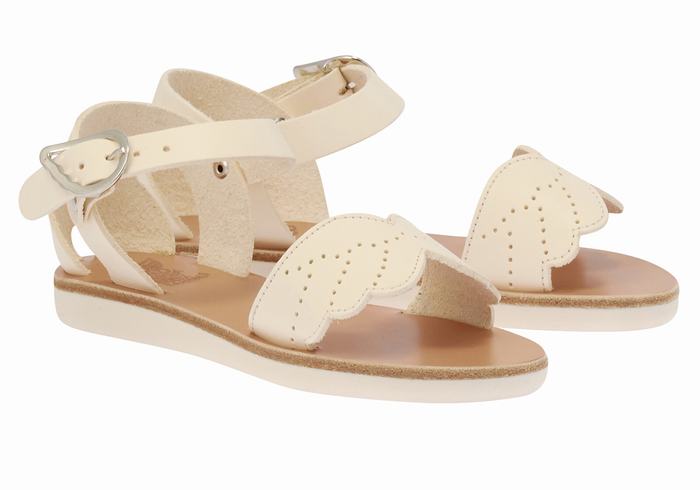 Sandale Casual Ancient Greek Sandals Little Andromeda Soft Copii Albi | HHQ5086KU