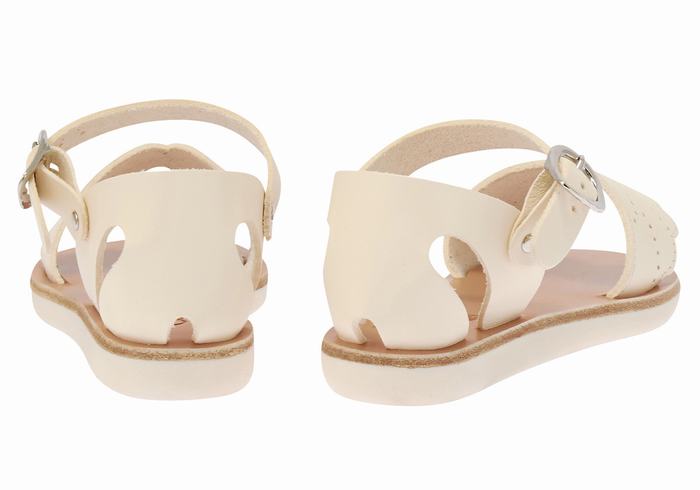 Sandale Casual Ancient Greek Sandals Little Andromeda Soft Copii Albi | HHQ5086KU