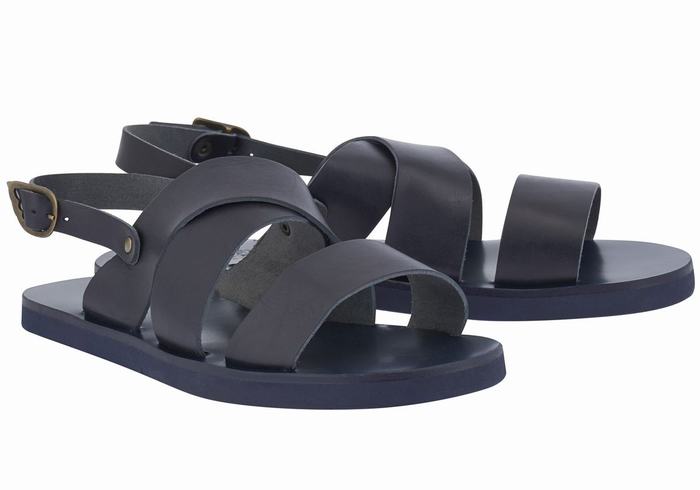 Sandale Casual Ancient Greek Sandals Miltos Barbati Albastri Inchis | CSM6459KB