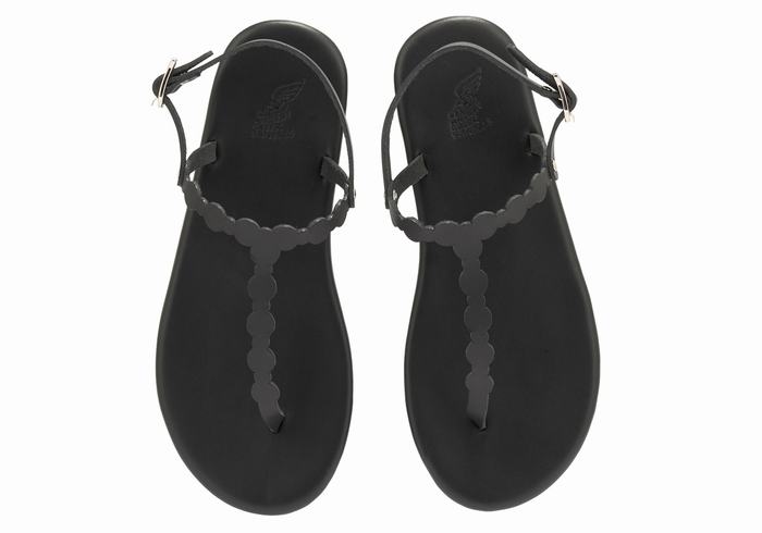 Sandale Cu Curea Din Spate Ancient Greek Sandals Velos Flip Flop Dama Negrii | ACL8712UZ