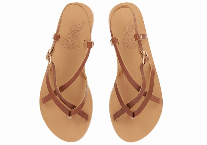 Sandale Cu Curea Din Spate Ancient Greek Sandals Semele Leather Dama Maro Inchis | KXU4038XI