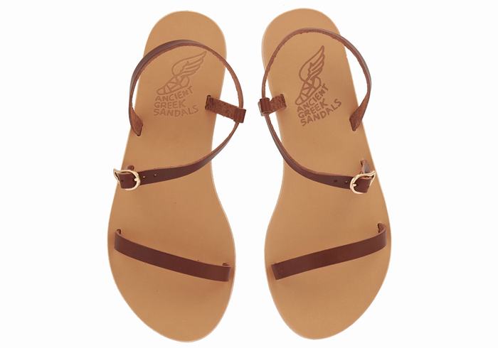 Sandale Cu Curea Din Spate Ancient Greek Sandals Niove Leather Dama Cafe | MUJ6510BD