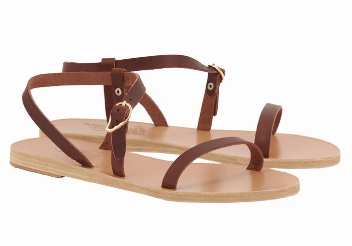 Sandale Cu Curea Din Spate Ancient Greek Sandals Niove Leather Dama Cafe | MUJ6510BD