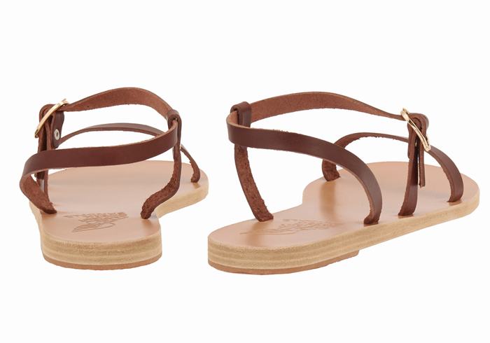 Sandale Cu Curea Din Spate Ancient Greek Sandals Niove Leather Dama Cafe | MUJ6510BD