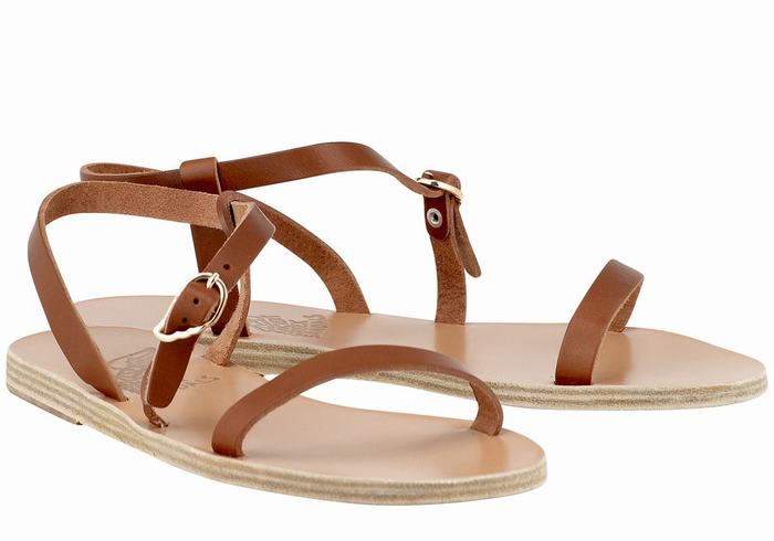 Sandale Cu Curea Din Spate Ancient Greek Sandals Niove Leather Dama Maro Inchis | UQO2027QQ