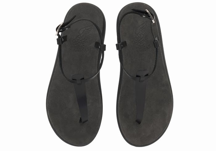 Sandale Cu Curea Din Spate Ancient Greek Sandals Lito Comfort Dama Negrii | NMI5084GY