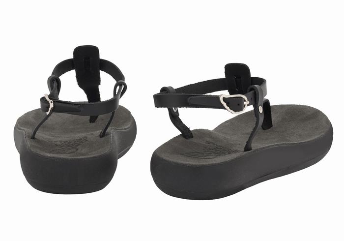 Sandale Cu Curea Din Spate Ancient Greek Sandals Lito Comfort Dama Negrii | NMI5084GY