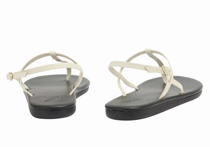 Sandale Cu Curea Din Spate Ancient Greek Sandals Lito Flip Flop Dama Albi | KZN5815JZ