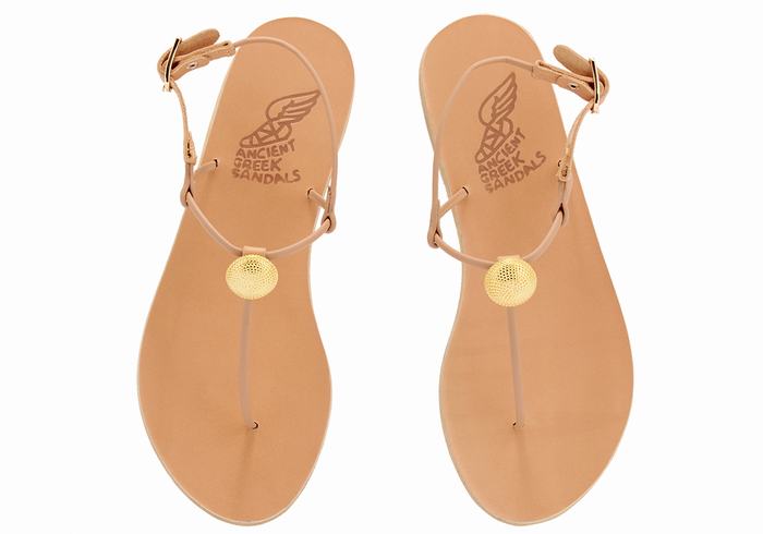 Sandale Cu Curea Din Spate Ancient Greek Sandals Dimitra Flip Flop Dama Bej | XDE215CO