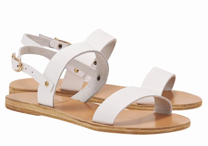 Sandale Cu Curea Din Spate Ancient Greek Sandals Clio Dama Albi | SJK10021HF