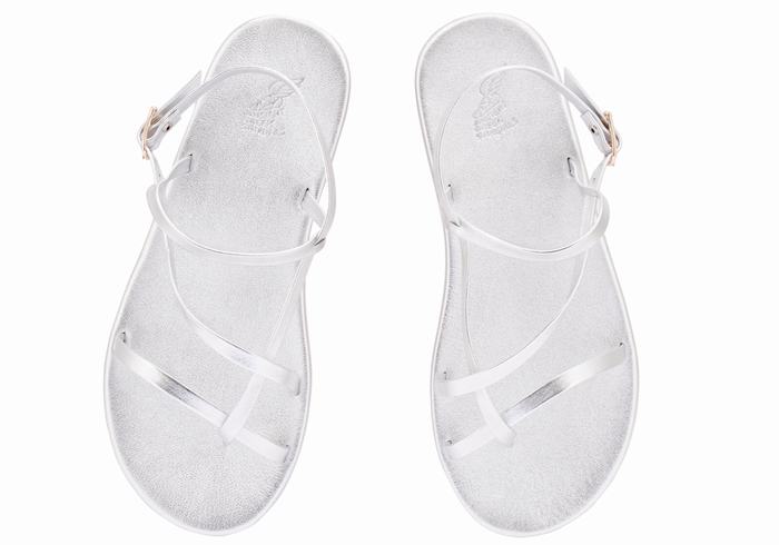 Sandale Cu Curea Din Spate Ancient Greek Sandals Alethea Dama Argintii | EWF10099FC