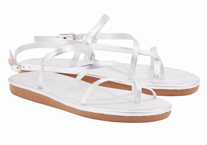 Sandale Cu Curea Din Spate Ancient Greek Sandals Alethea Dama Argintii | EWF10099FC