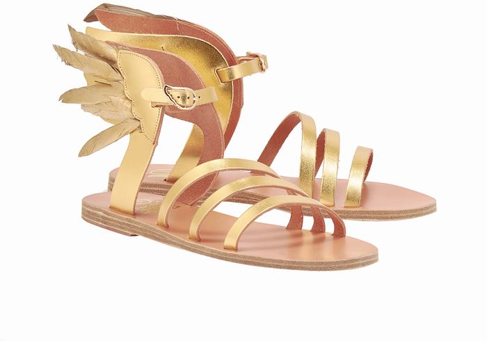 Sandale Cu Curea Pe Glezna Ancient Greek Sandals Victory Of Samothrace Dama Aurii | BYG384LK