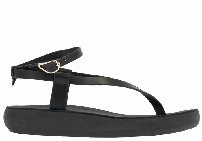 Sandale Cu Curea Pe Glezna Ancient Greek Sandals Salomi Comfort Dama Negrii | BTL2132OL