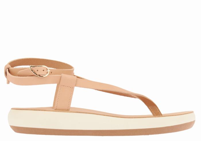 Sandale Cu Curea Pe Glezna Ancient Greek Sandals Salomi Comfort Dama Bej | XVL9676SP