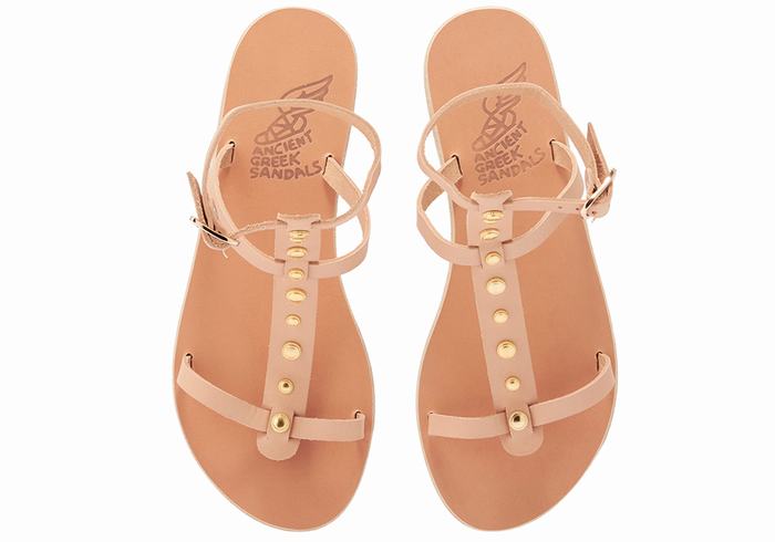 Sandale Cu Curea Pe Glezna Ancient Greek Sandals Meliti Bee Dama Bej | NUD2672OA