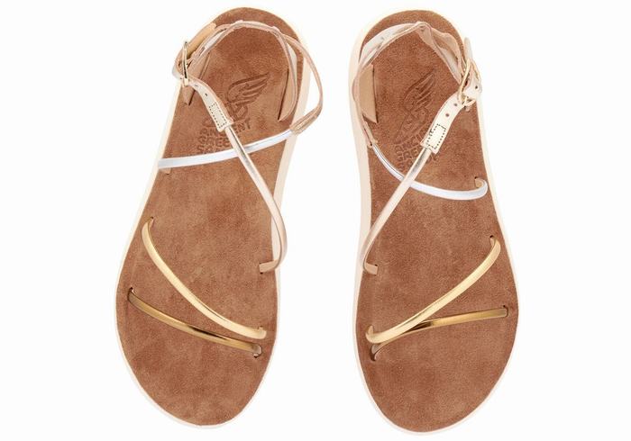 Sandale Cu Curea Pe Glezna Ancient Greek Sandals Anastasia Comfort Dama Albi | ZPG5444ZQ