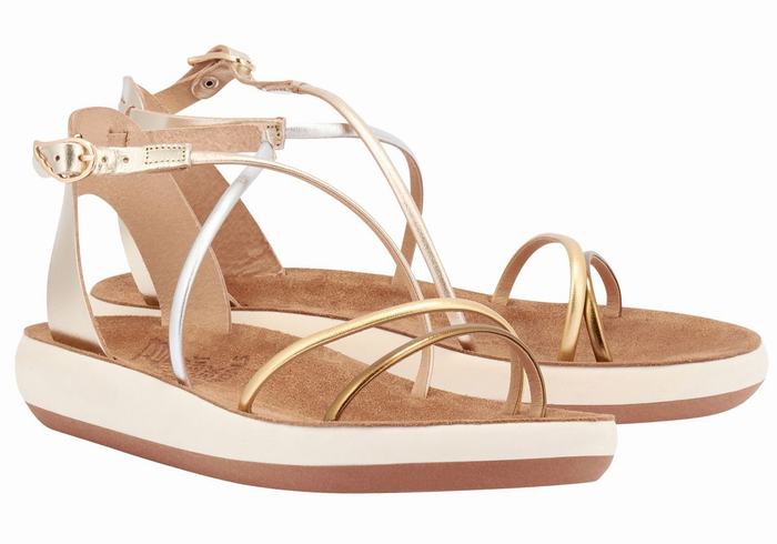 Sandale Cu Curea Pe Glezna Ancient Greek Sandals Anastasia Comfort Dama Albi | ZPG5444ZQ