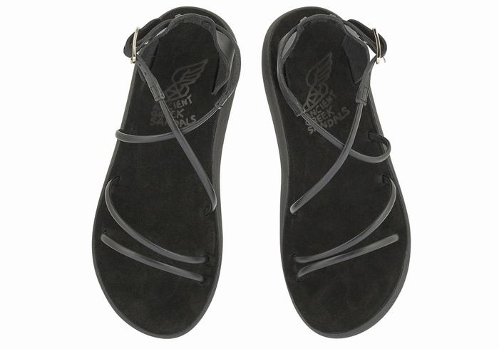 Sandale Cu Curea Pe Glezna Ancient Greek Sandals Anastasia Comfort Dama Negrii | RYB6167XN