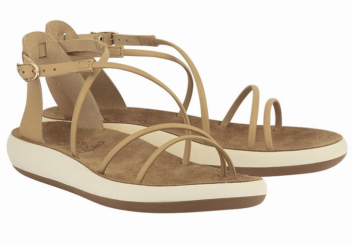 Sandale Cu Curea Pe Glezna Ancient Greek Sandals Anastasia Comfort Dama Bej | FUS6180ES